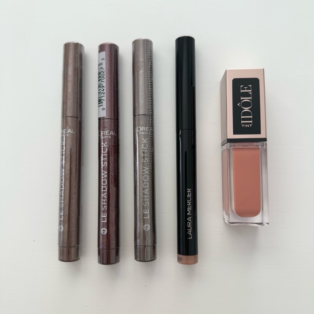 NEW L’Oréal Stick Shadow & Lancôme Idôle Liquid Tint Brown Eyeshadow Bundle